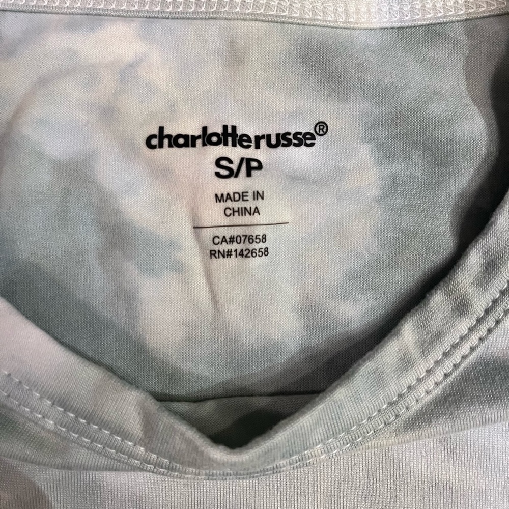SOLD Charlotte Russe | Celestial Sun Yin Yang Tie-Dye Baby Tee Shirt Size Small - Picture 4 of 4